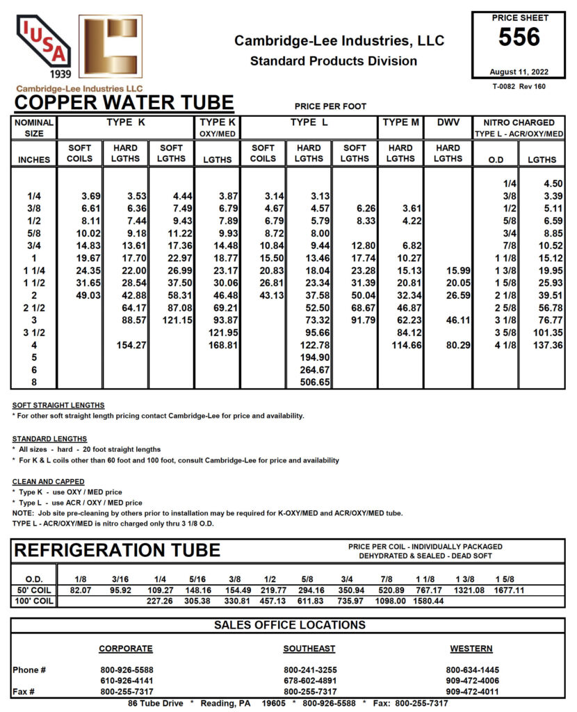 plumbing-products-price-sheet-cambridge-lee-industries-llc-cambridge